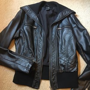 Black moto jacket